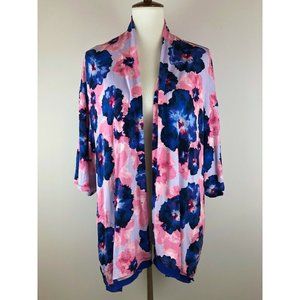 LOGO Lori Goldstein Size M/L Knit Kimono Cardigan